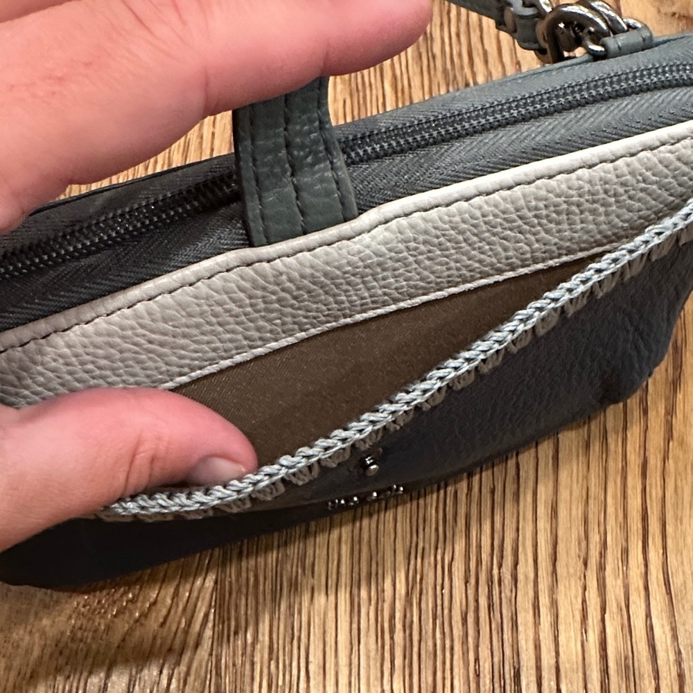 The Sak Navy and Light Gray Crossbody Wallet Purse - Picture 5 of 7